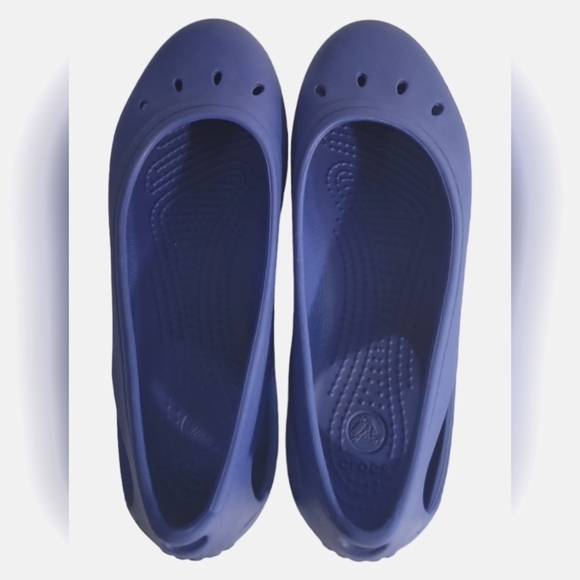 Crocs Big Girls Kadee Ballet Cut Out Comfort Flats Sz J5 - Picture 7 of 13